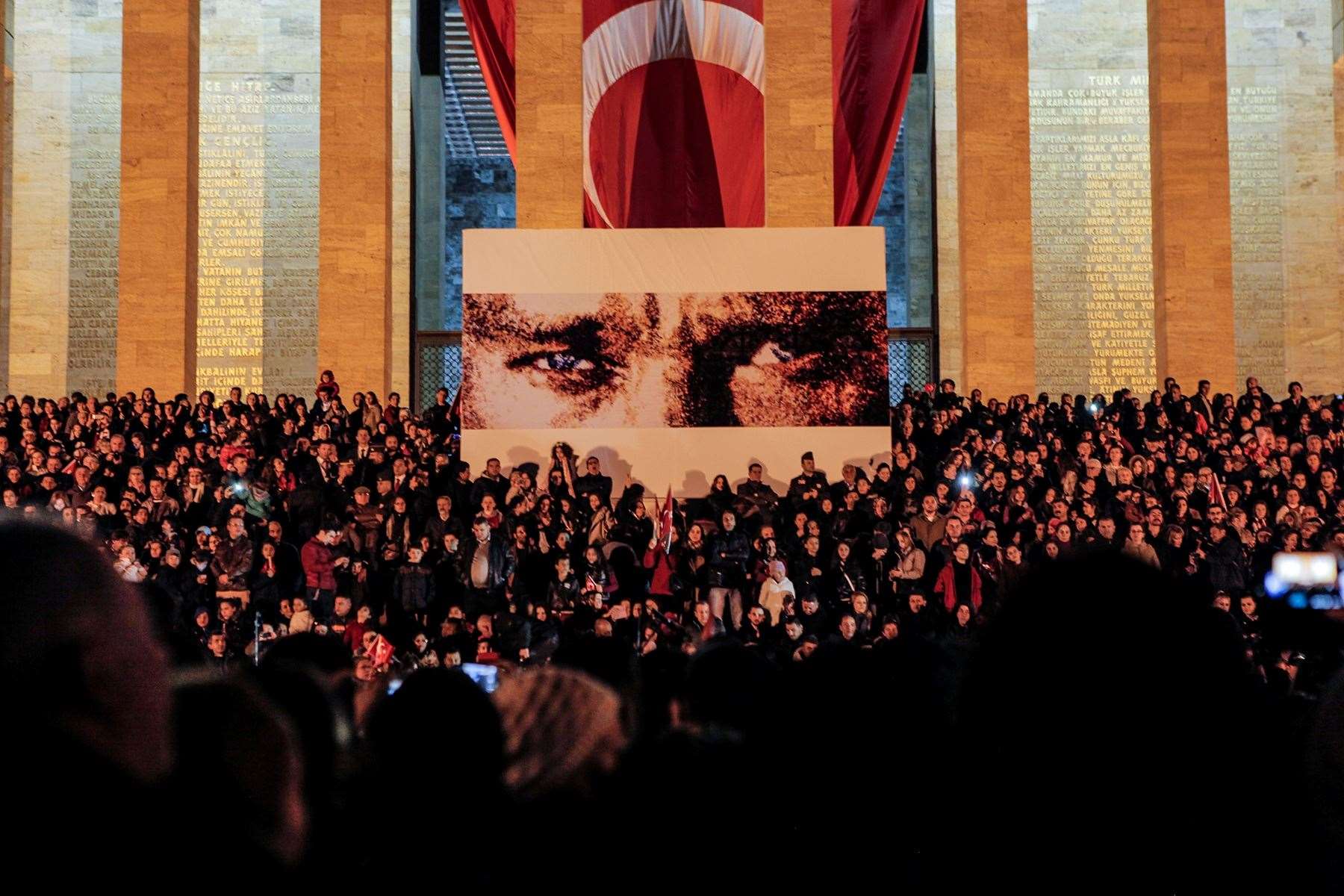 Mr Pamphilon’s artwork displayed at the mausoleum of Mustafa Kemal Atatürk. Picture: Ned Pamphilon