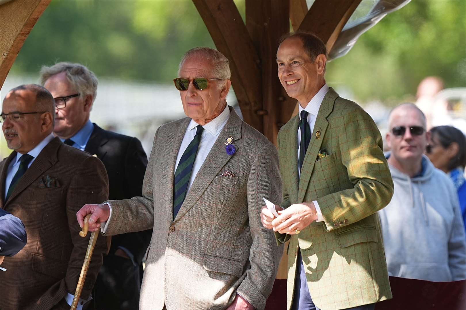 The King and the Duke of Edinburgh attend the Royal Windsor Horse Show at Windsor Castle in Berkshire (Aaron Chown/PA)