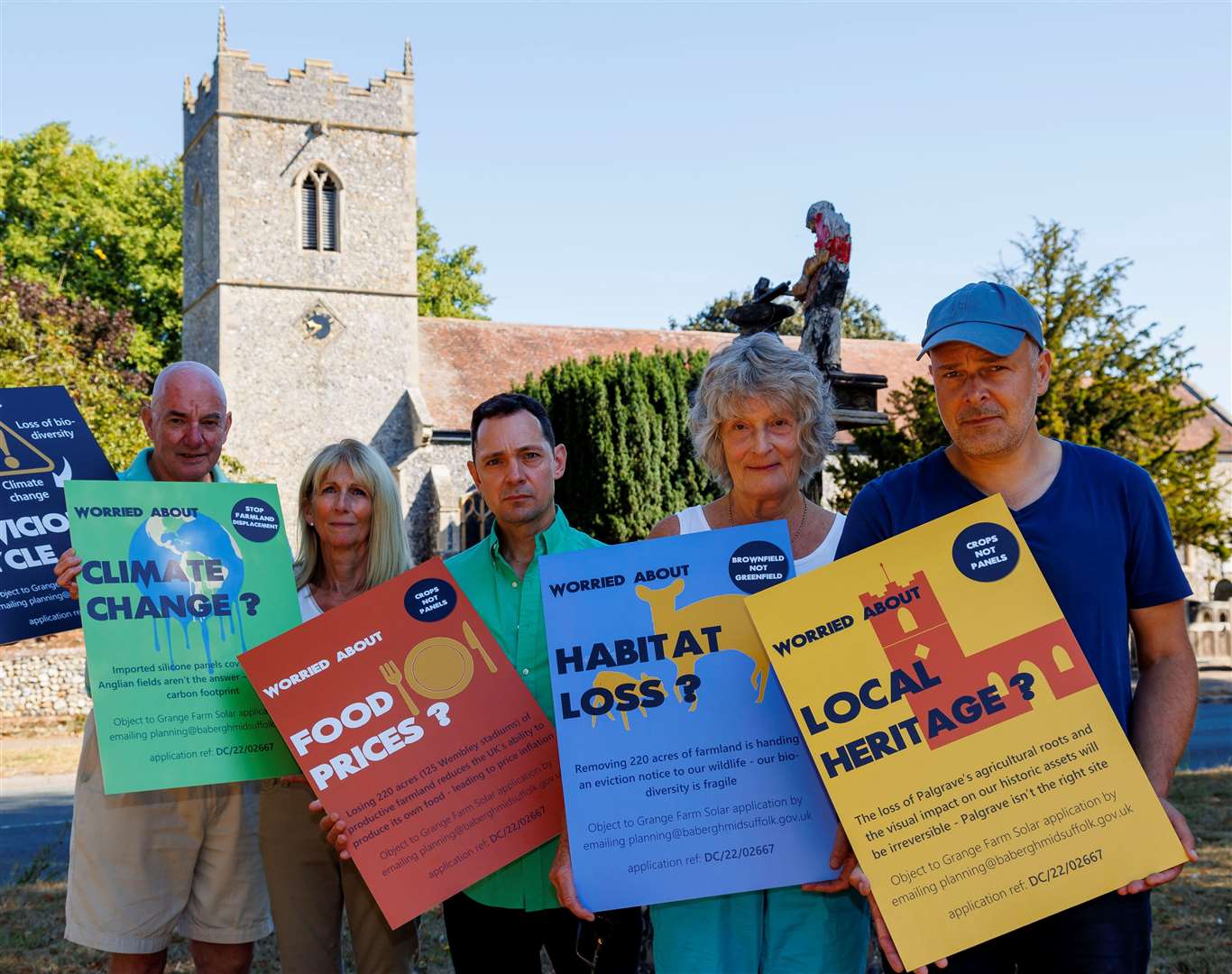 Palgrave residents Jeremy and Anne Moynihan, Brad Greenfield, Pat Leigh and Leo Soares had all opposed the plans. Picture: Mark Bullimore