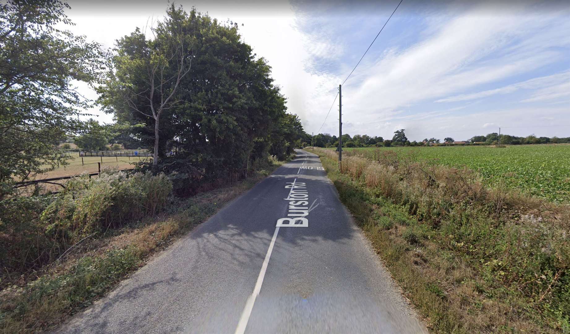 The collision took place on Burston Road, Diss