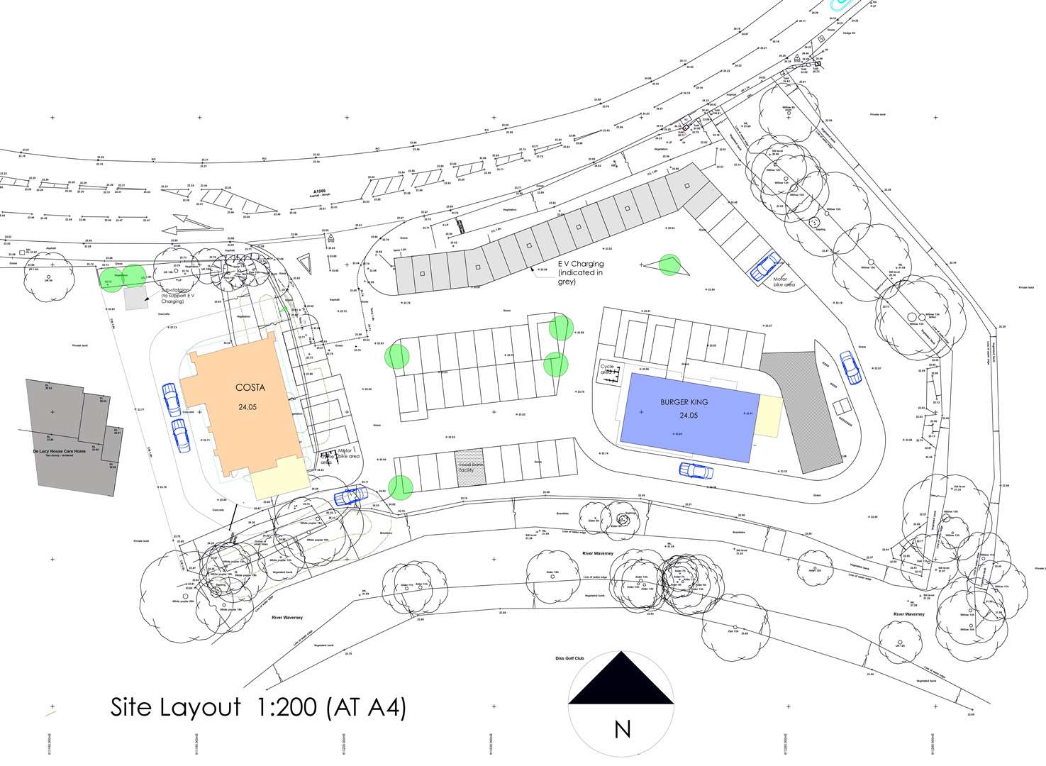 The plans for the drive-thrus and electric charging points for the Victoria Road development. Picture submitted