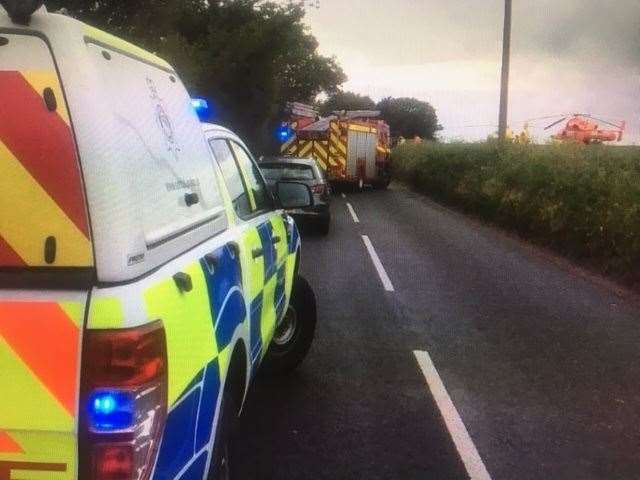 Man in his 20s who was driving the VW Passat was taken to Addenbrooke’s Hospital