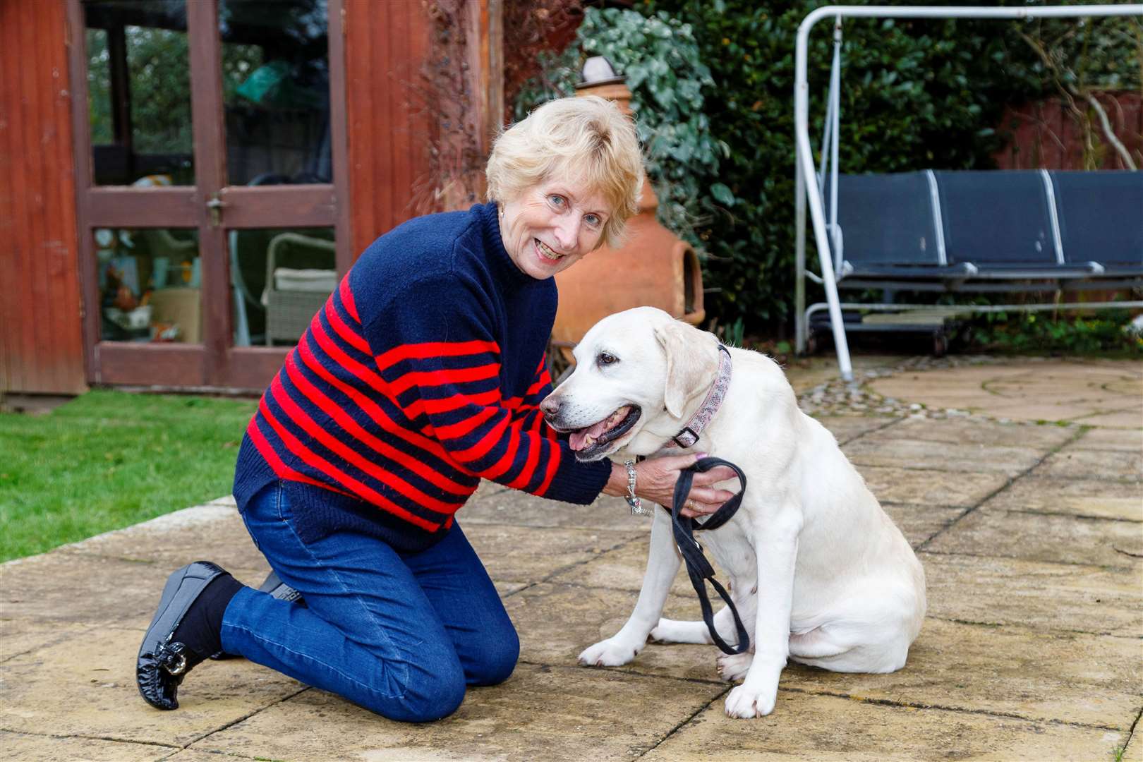 Rita with Daisy, reunited after eight years. Picture: Mark Bullimore