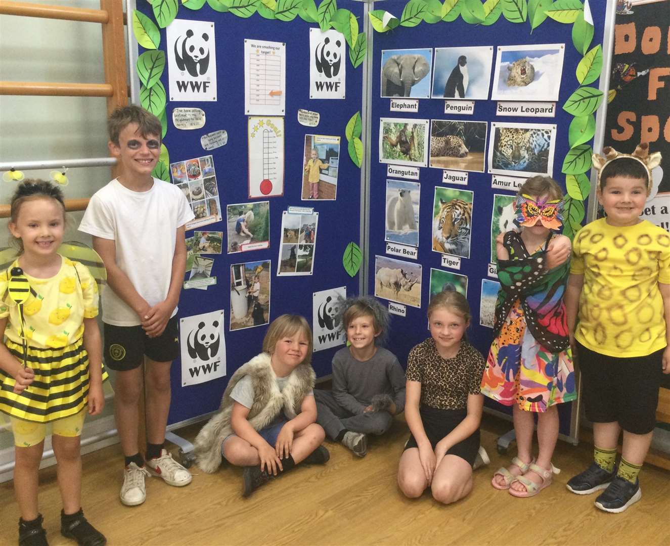 Darcey Stockwell, Jack Marshall, Sylus Farrow, Wilbur Swanston, Maggie Shepherd, Juniper Giles-Cooke and Oscar Pretty from Alburgh with Denton Primary Academy