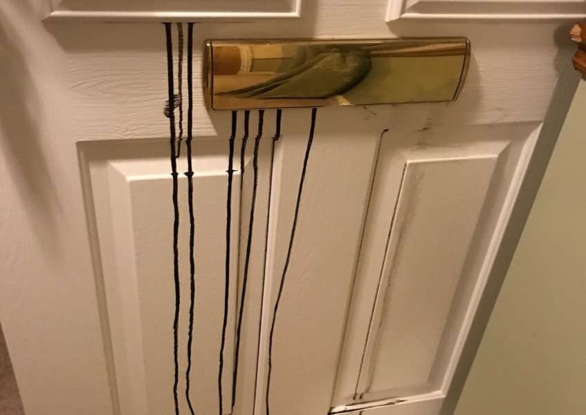 Oil was thrown at an East Harling property and car