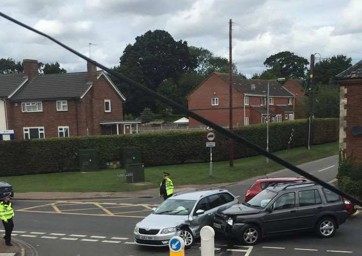 Crash on the A1066 in Diss. Photo: Fair Green Fish Bar ANL-150825-143521001