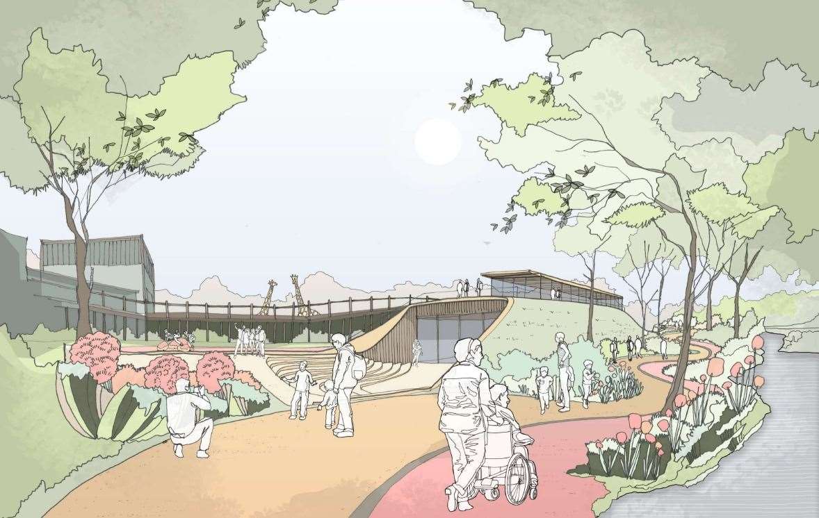 Concept art from ZSEA showing vision of a section of Banham Zoo. Picture: Tate and Co Architects (62669089)