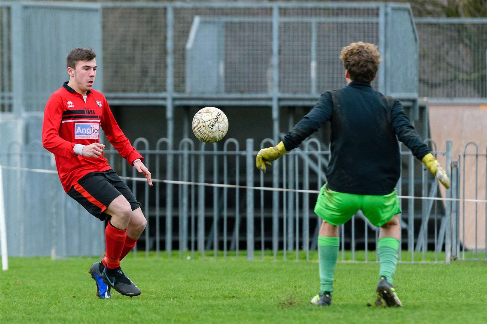 Football action from Long Stratton v Bradenham - James Bemrose...Picture by Mark Bullimore Photography. (7495130)