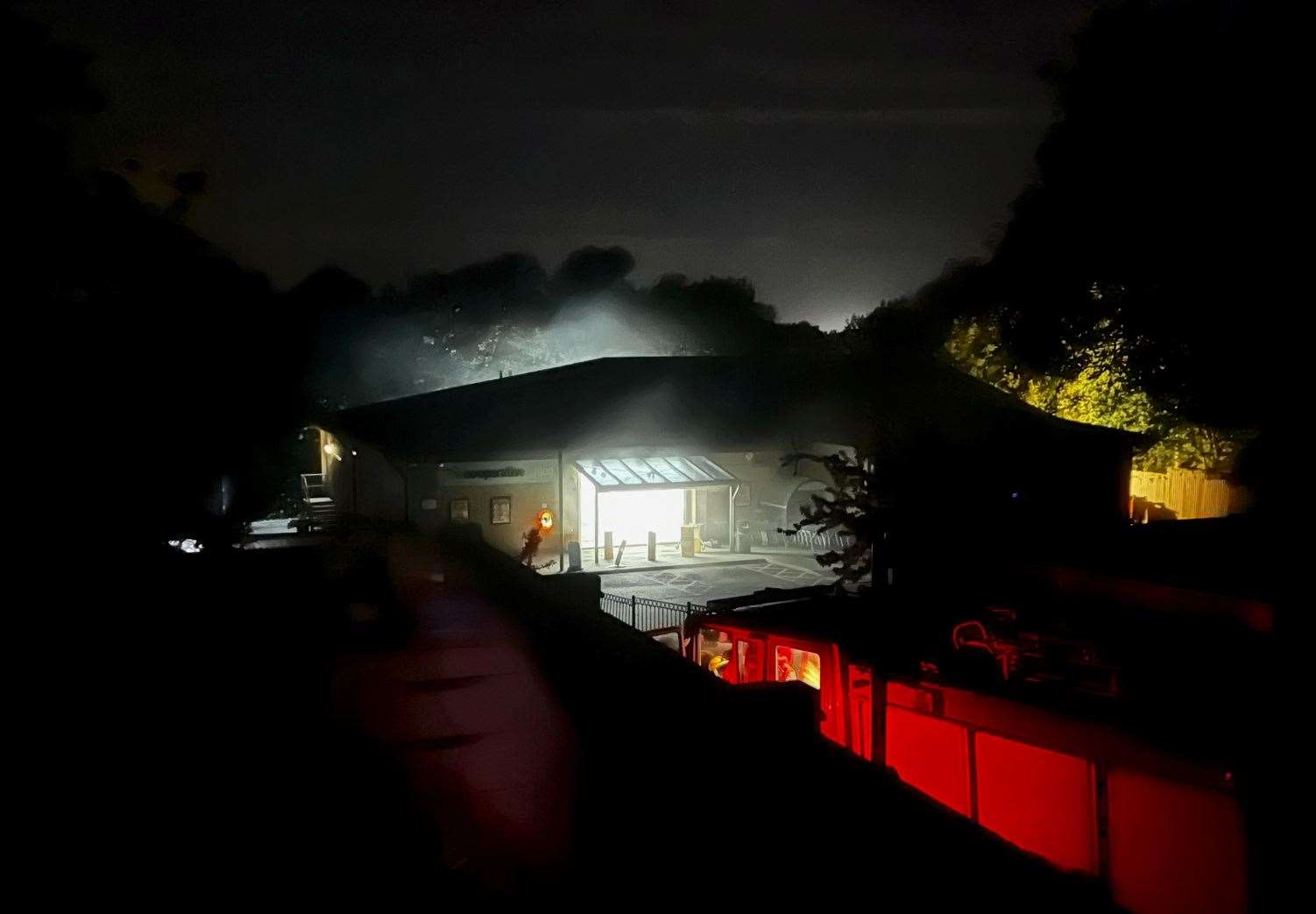 A picture of the scene last night at Rickinghall Co-op. Picture: Tom Panter