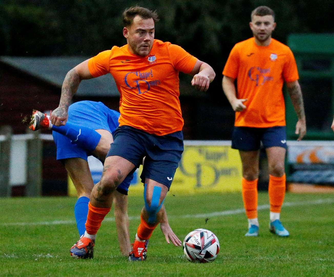 Kehan Whitby has one further game to serve of a two-match suspension following his red card at Gorleston Reserves Picture: Mark Bullimore