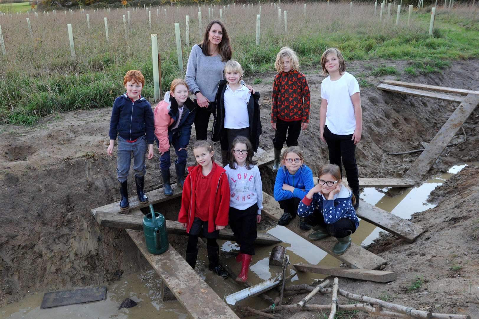 ADVENTUROUS: The scaffolding planks over the new and improved deeper ditch allow adventurous play and risk-taking.