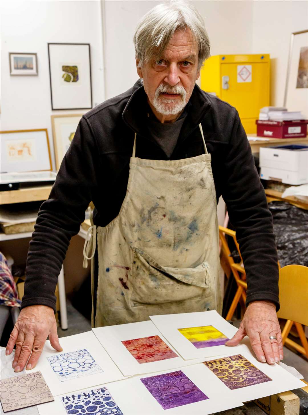 Printmaker Paul Sharrock who did a lithography workshop. Picture: Mark Bullimore