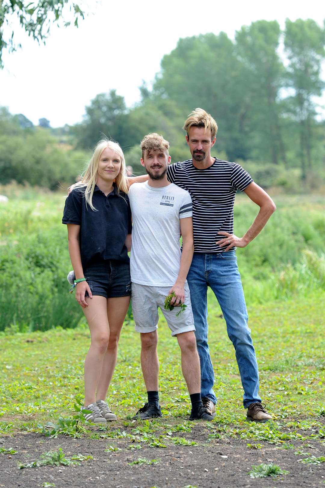 Earsham Wetland Centre. Imogen Glaysher, Animal Keeper, Michael Rosier, centre manager, and Ben Potterton.....PICTURE: Mecha Morton. .. (3667241)