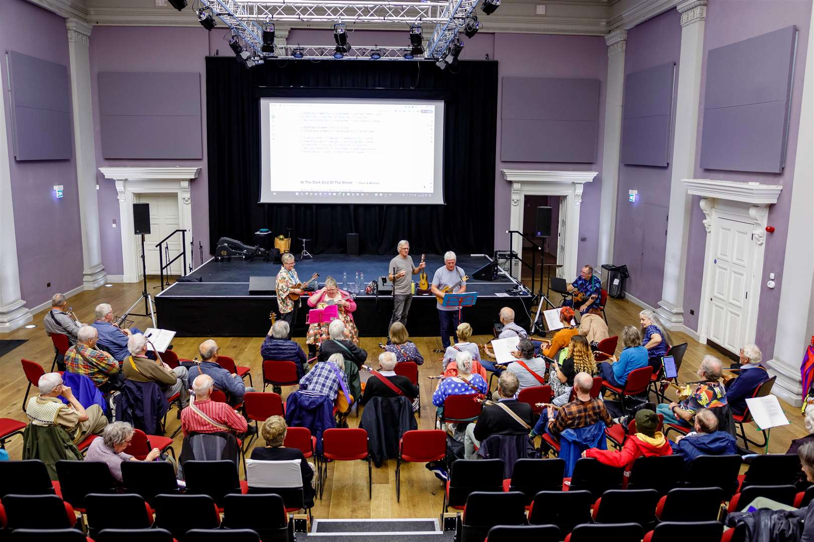 Diss Ukulele Day at The Corn Hall in St Nicholas Street. Picture: Mark Bullimore