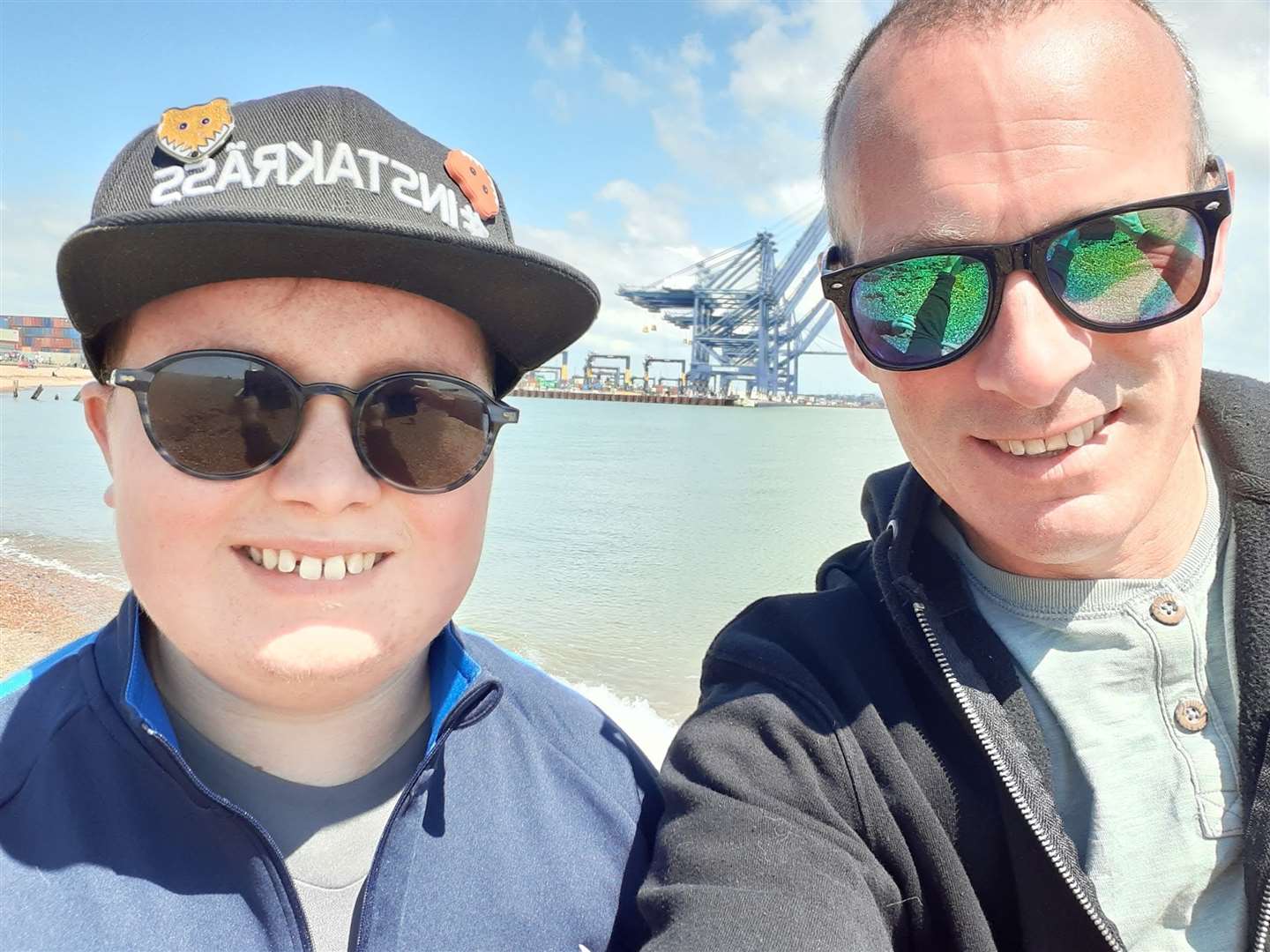 Ian Doe with his son Callum, who died in 2020 after being diagnosed with a brain tumour. Picture: EACH