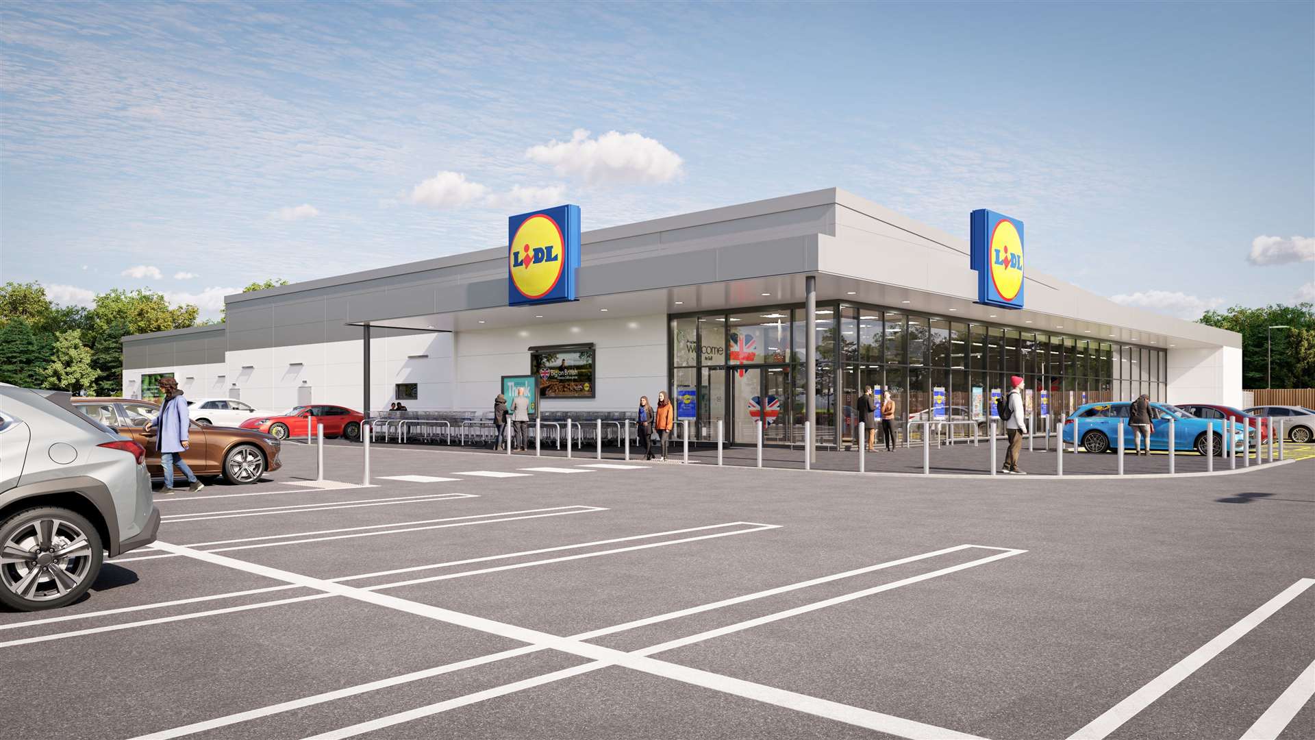 An artist's impression of what the new Lidl in Harleston could look like. Picture submitted