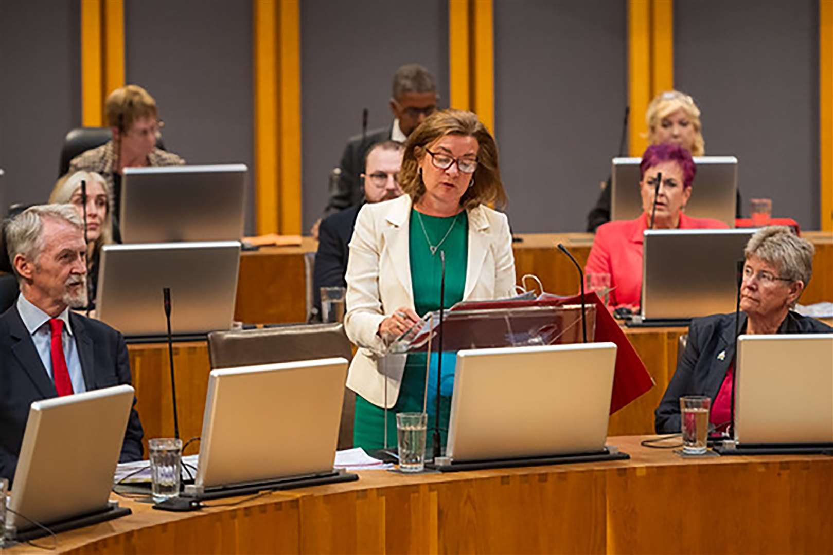 First Minister Eluned Morgan told Plenary the Welsh Government would co-operate fully with the national grooming gang inquiry (Mark Lewis/Huw Evans Agency/PA)