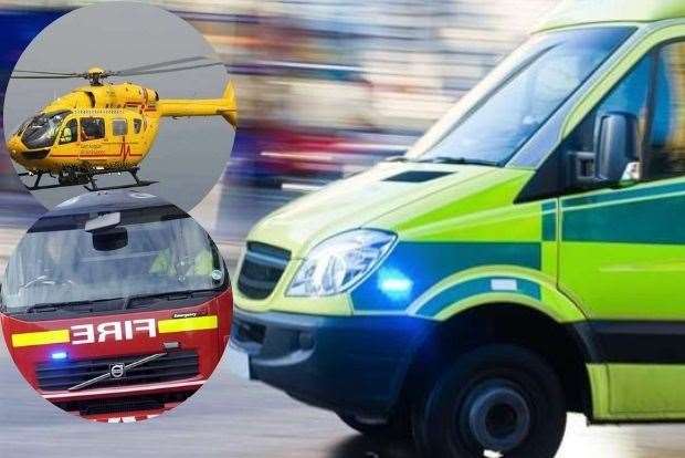 A number of emergency services attended the scene on the A1066. Pictures: iStock
