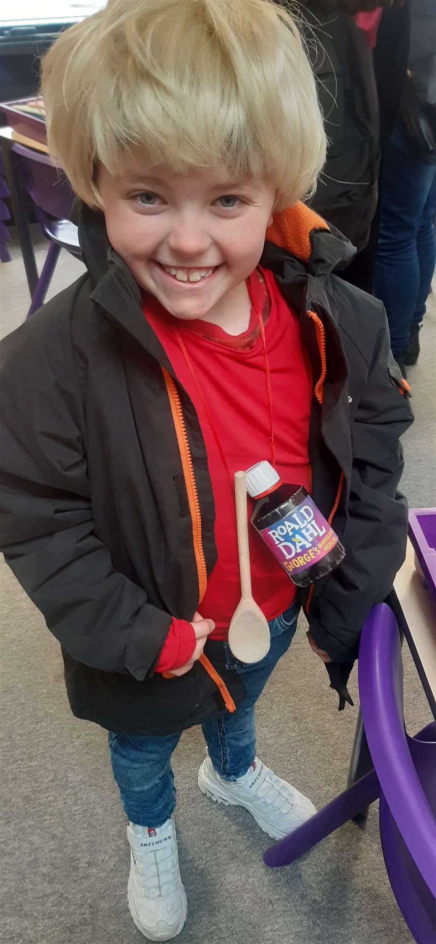 Danny Thornton-Jones, seven, from Roydon Primary School, as George from George's Marvellous Medicine.