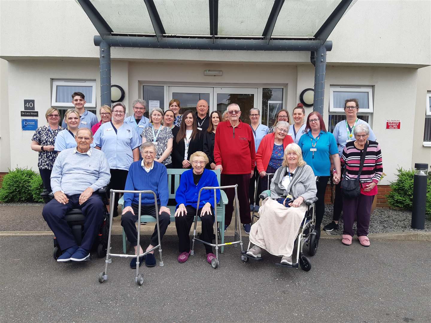 Staff and residents of De Lucy House in Diss have been in celebratory mood. @Picture: Kevin Hurst