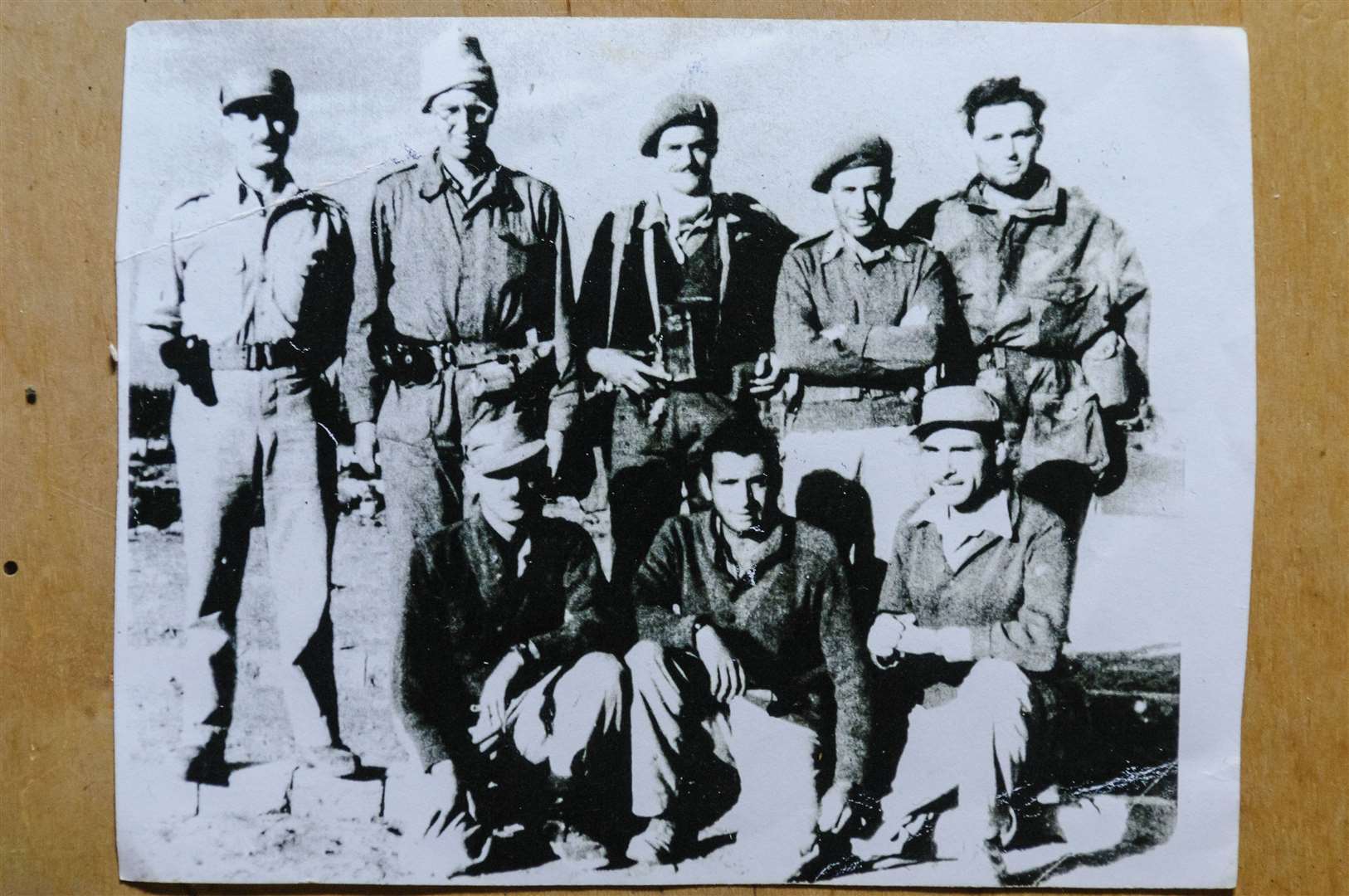 Tom Bowden (back centre) with the 7th brigade of the Israeli Army in 1948