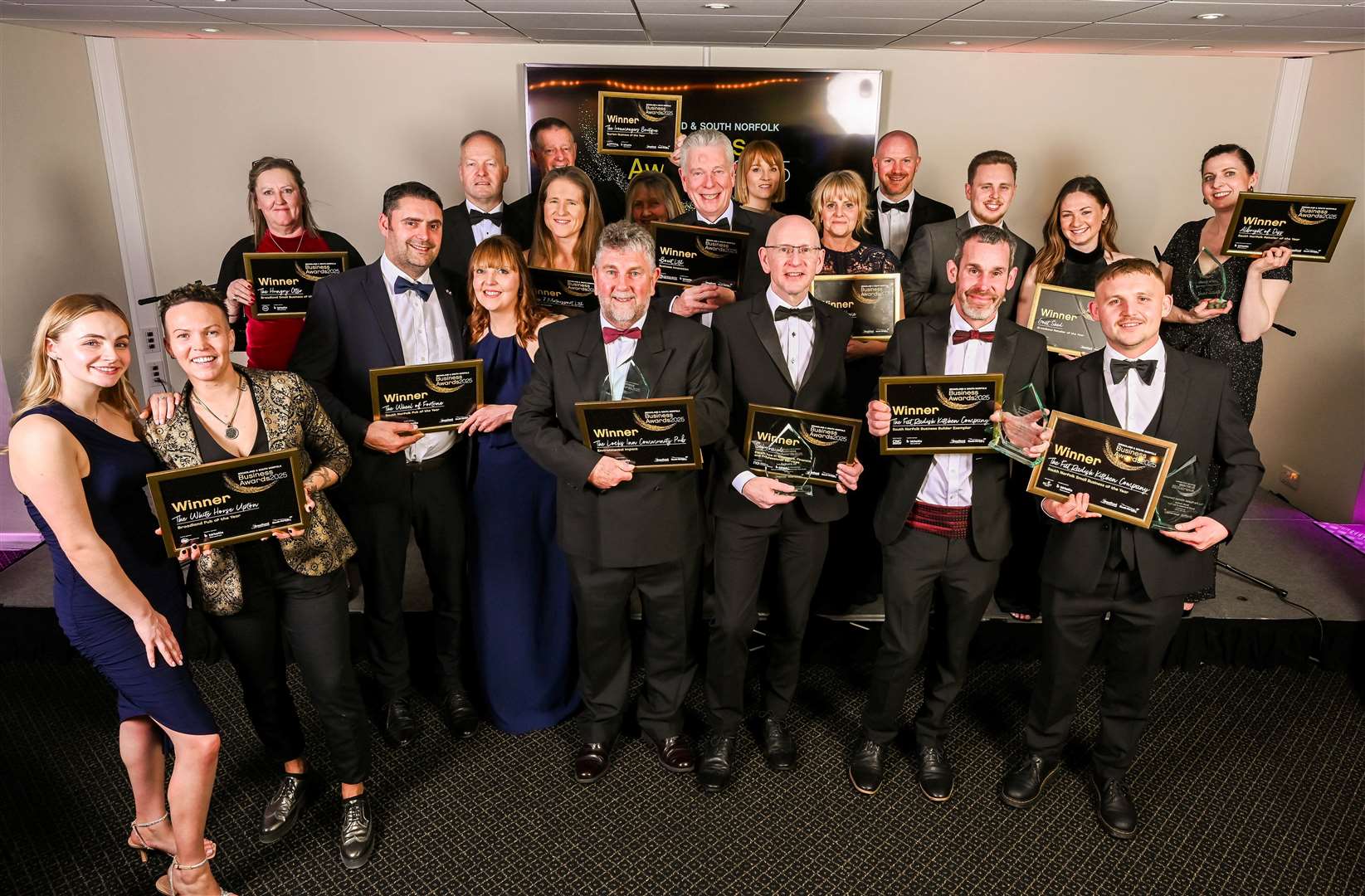 Taking the plaudits: This year’s award winners. Picture: Contributed