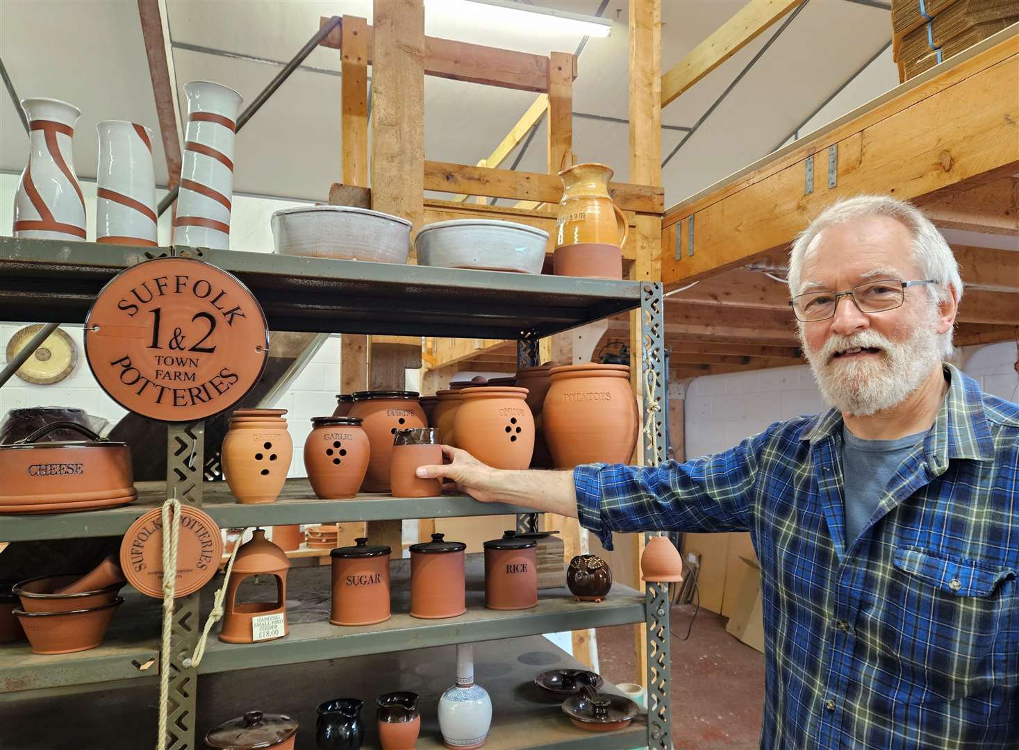Steve Harold who has run Suffolk Potteries out of the studio for around 30 years