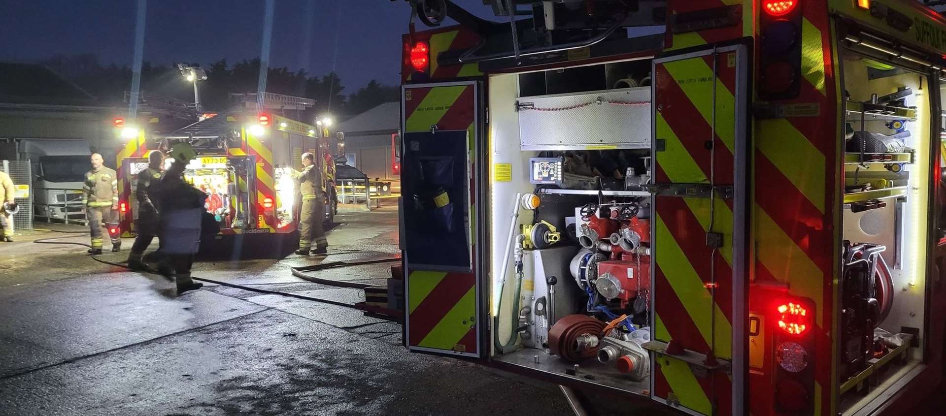 Firefighters were called Gressingham Foods in Redgrave at the weekend. Picture: Suffolk Fire and Rescue Service
