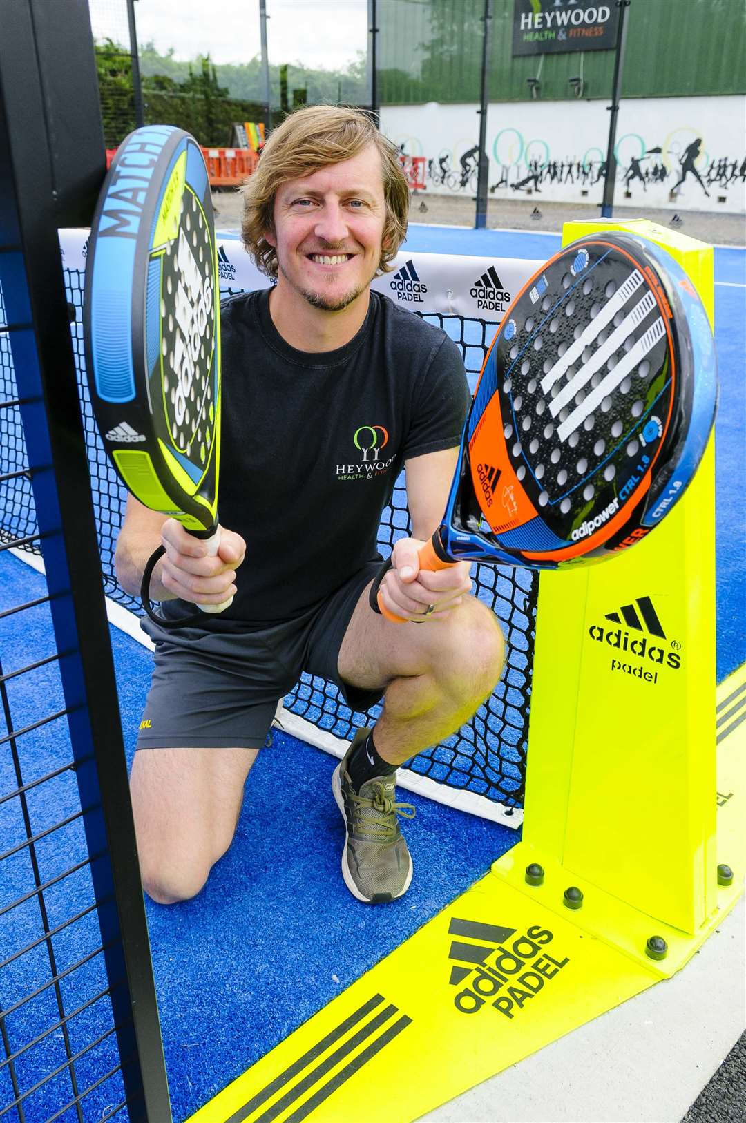 Tom Bobbins, owner of Heywood Sports Centre at the newly installed Padel Tennis Courts. Picture: Mark Bullimore