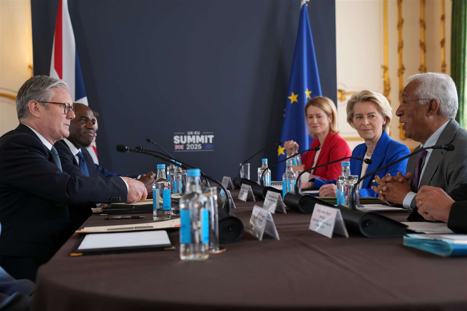 Sir Keir Starmer and Ursula von der Leyen led high-profile delegations at the UK-EU Summit in London (Kin Cheung/PA)