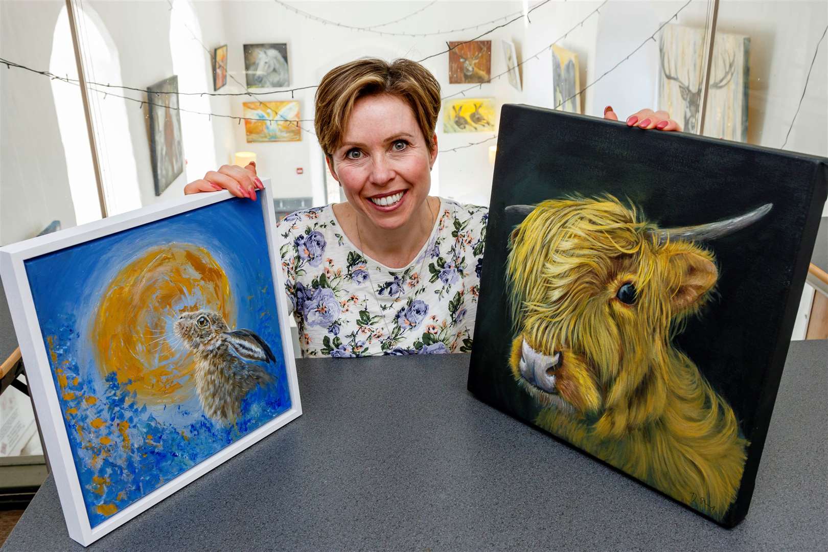 Debbie’s work uses bold colours to depict wildlife and the natural environment. Picture: Mark Bullimore