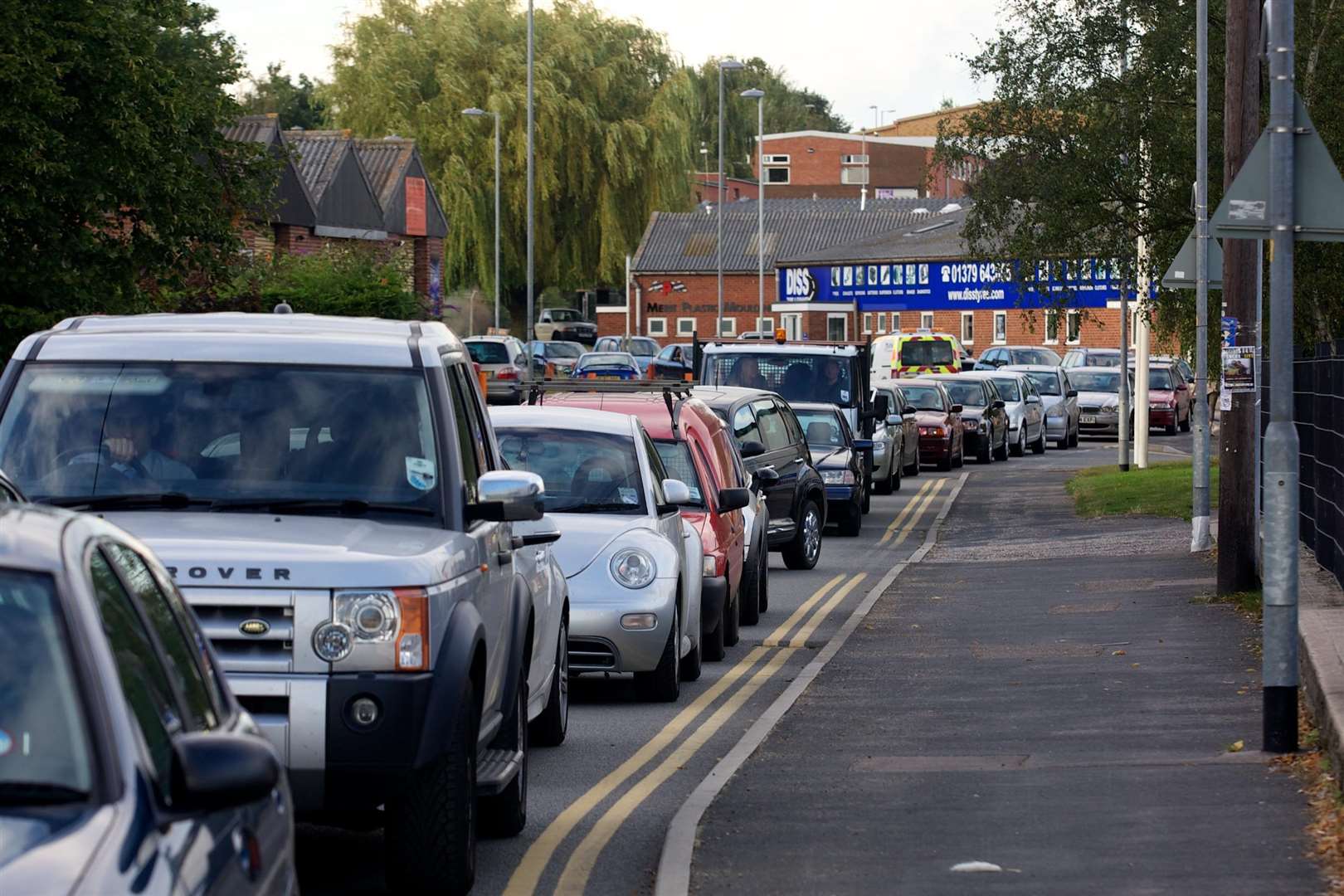 Diss, Norfolk. Traffic congestion on Vinces Road. Picture: Mark Bullimore Photography