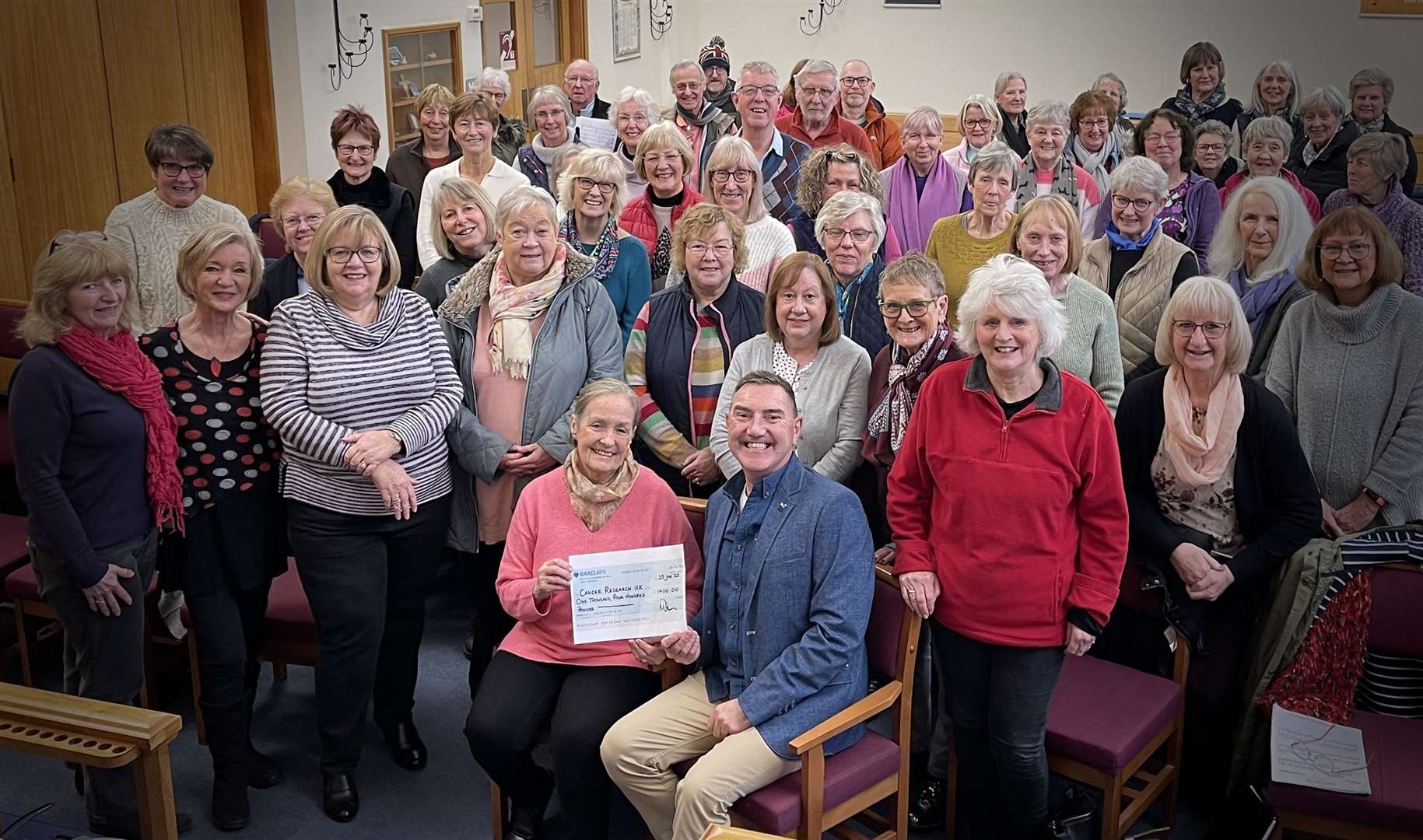 Discord choir has raised £1,400.