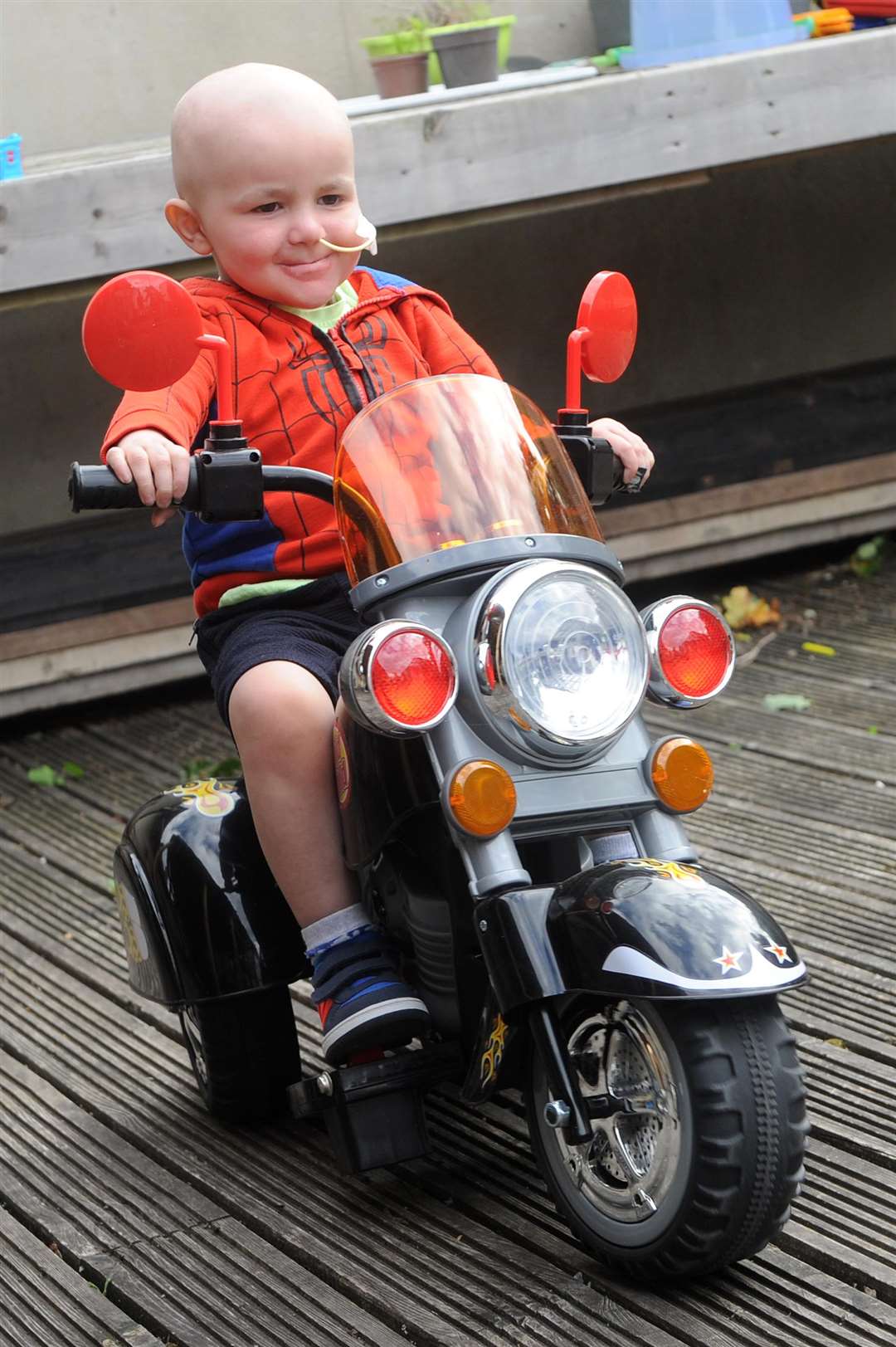 Joe on his new electric motorcycle.