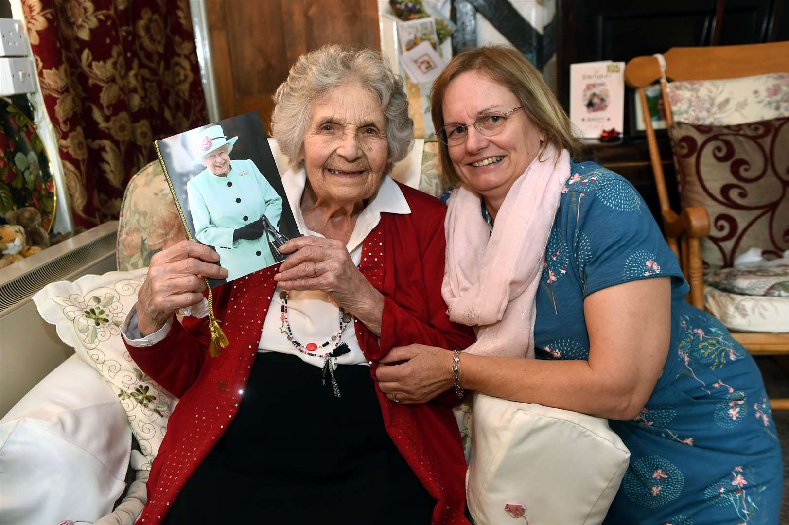 Nora Brier, who turned 105 on October 3, is pictured with her daughter, Sonya Long. Picture by Mecha Morton.