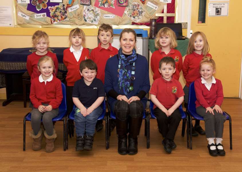 Worlingworth, Suffolk. Class of the Week - Class Teacher, Mrs Jo Ryan with Goldcrest Class. ''Picture: MARK BULLIMORE