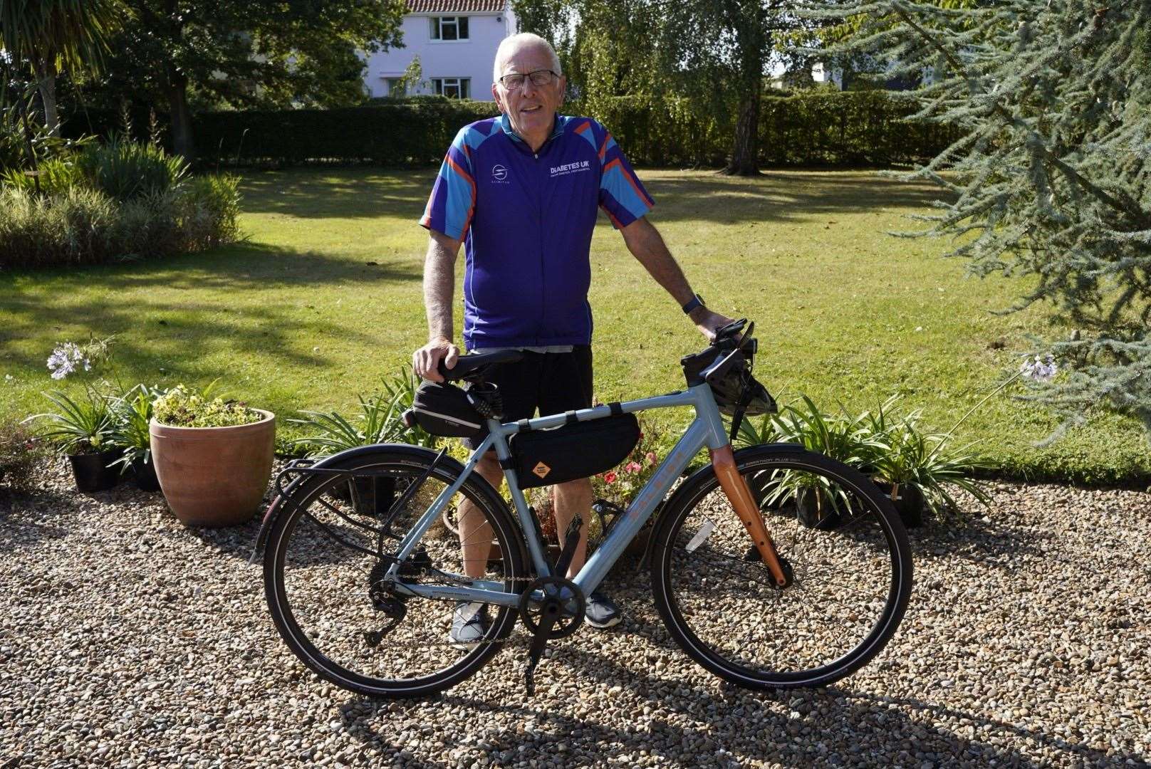 David Lambert will need to average 40 miles a day in order to complete the challenge.Picture: Contributed