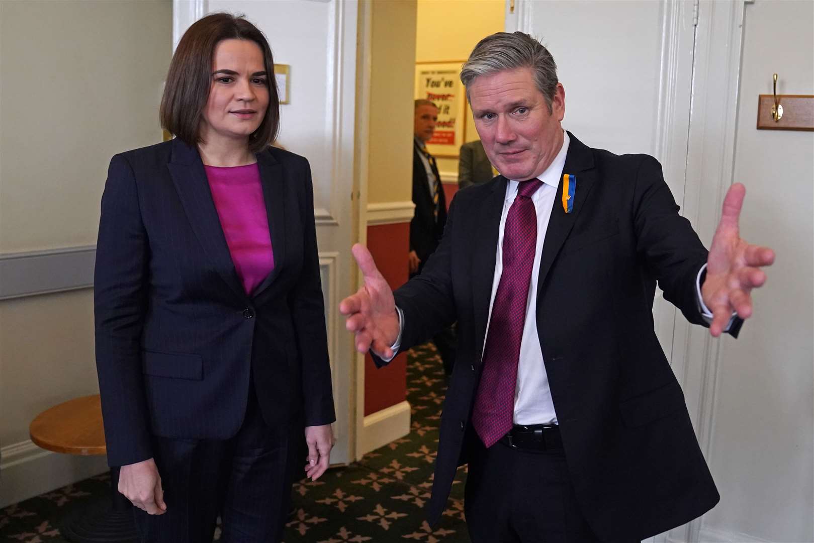 Sir Keir Starmer with Belarusian opposition leader Sviatlana Tsikhanouskaya in 2022 (Stefan Rousseau/PA)