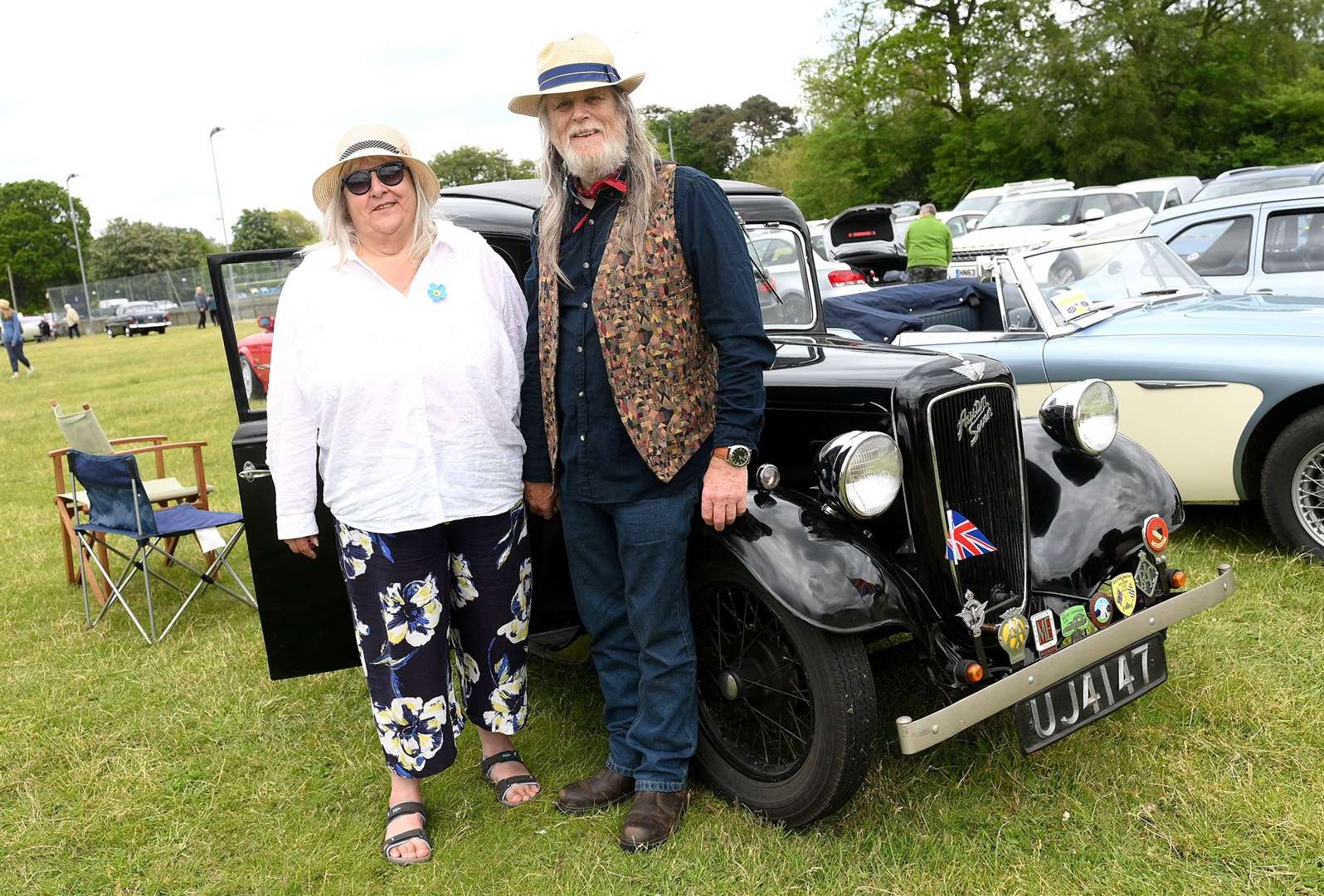 Pamela and Stephen Long with their 1934 Austin 7. Picture: Mecha Morton