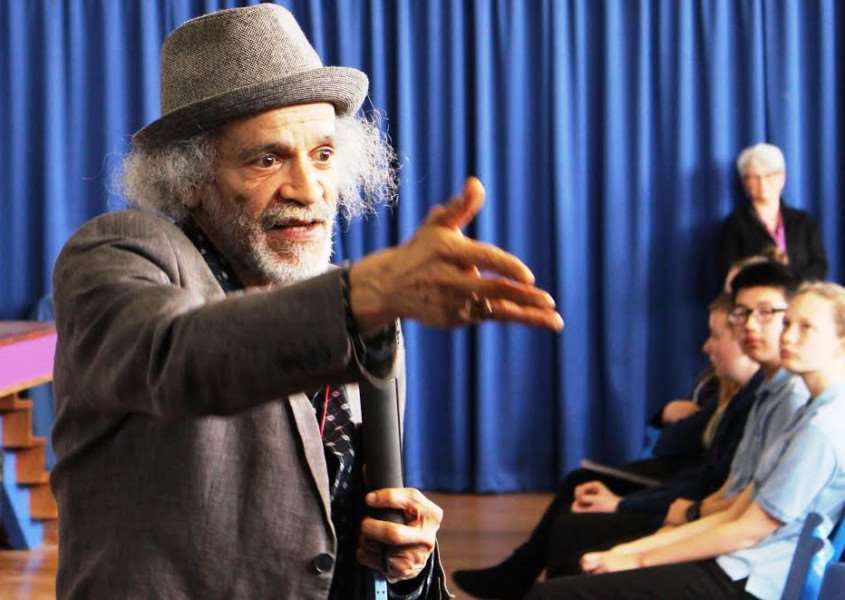 John Agard perfoms his poetry and takes questions from students.