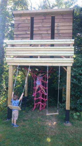 The Hardman famiily's treehouse in Thornham Magna has been chosen as among the best in the UK. ANL-160817-162840001