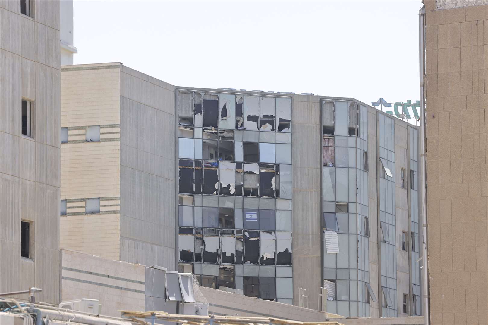 A medical centre in Israel was hit by a missile fired from Iran (Marc Israel Sellem/Pool via AP)