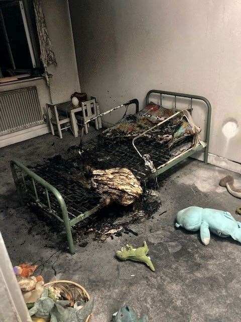 The image shown by Norfolk Fire and Rescue of the Attleborough home. Picture: Norfolk Fire and Rescue