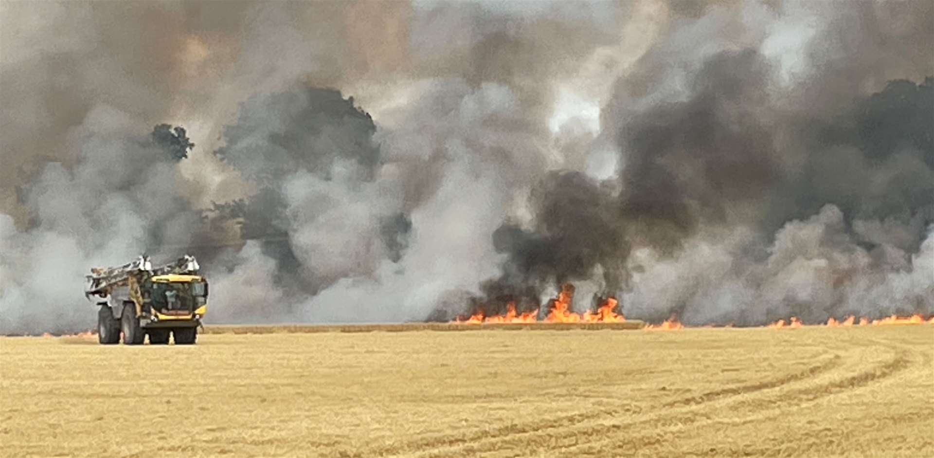 Fire crews were called to a field in Hall Lane, Redgrave. Picture: Suzie Vincent
