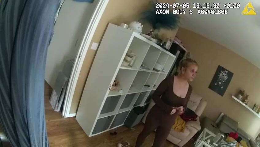 A screengrab from police footage of Lecka’s arrest. (Metropolitan Police/PA)