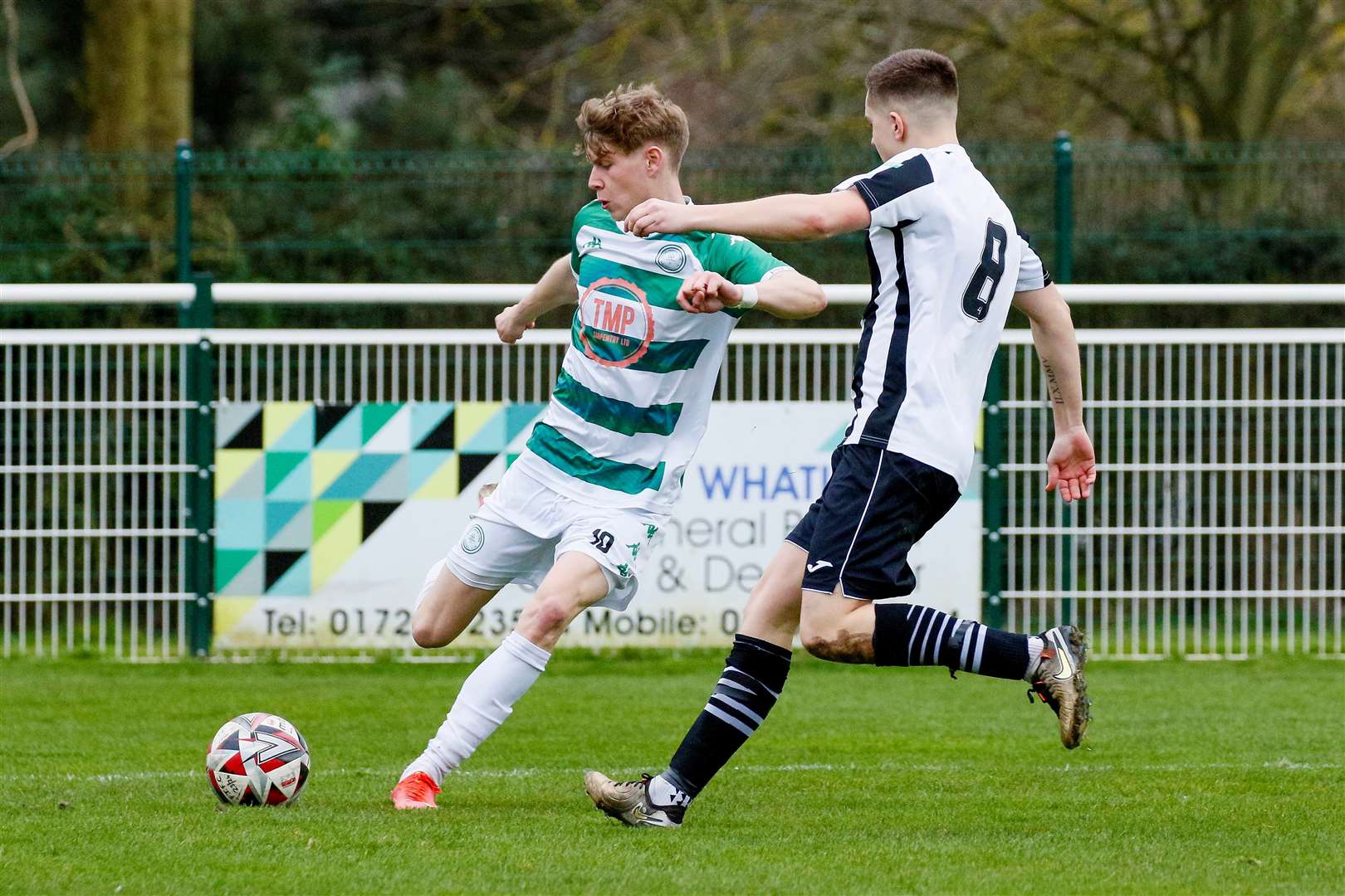 Hayden Freeman digs out a cross for Framlingham against Swaffham Picture: Mark Bullimore