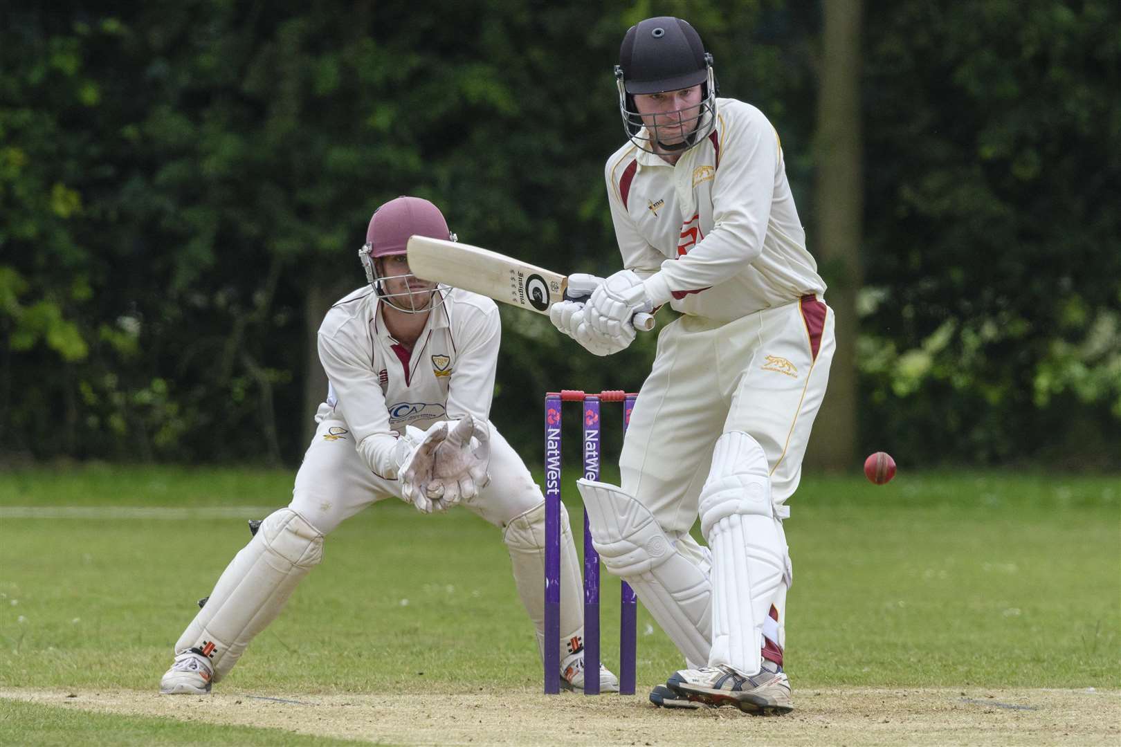 Garboldisham, Norfolk. 09 June 2018.Cricket action from Garboldisham vs Stow - Garboldisham in Bat - Henry Phoenix..Picture by Mark Bullimore Photography. (2835072)