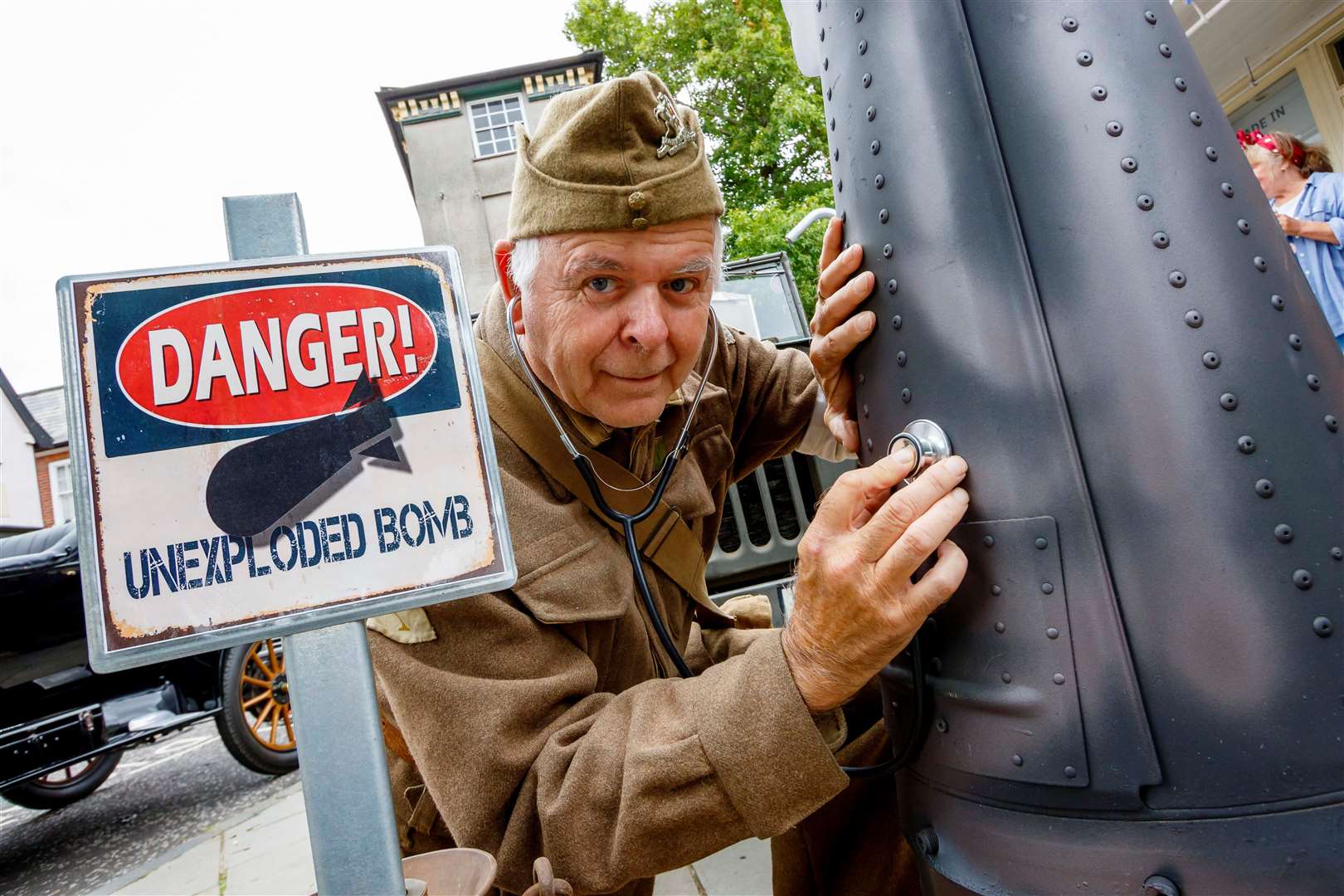 Diss, Norfolk, 24/09/2023Diss Heritage Transport Fayre, pictured is Derek Allen of Dad’s Army reenactors. Picture: Mark Bullimore Photography 2023