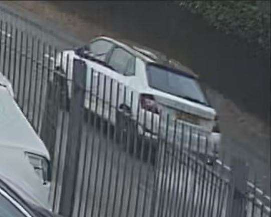 The image shows the white Skoda Fabia, which has a black roof and black alloys, travelling on Brandon Road. Picture: Norfolk Police