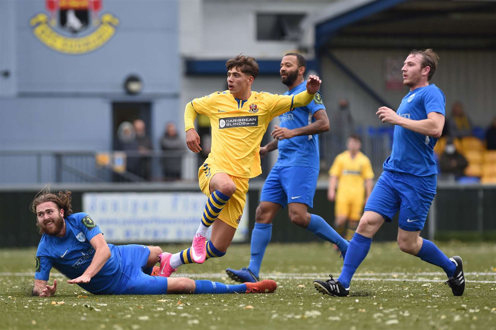 Shane Temple is unable to score for AFC Sudbury in their FA Trophy match with Barking Picture: Mecha Morton